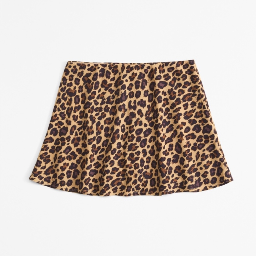 Abercrombie & Fitch Black and Brown Mini Skater Skort